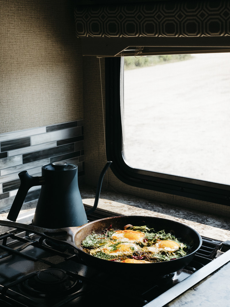 Swiss Chard and Pesto Shakshuka
