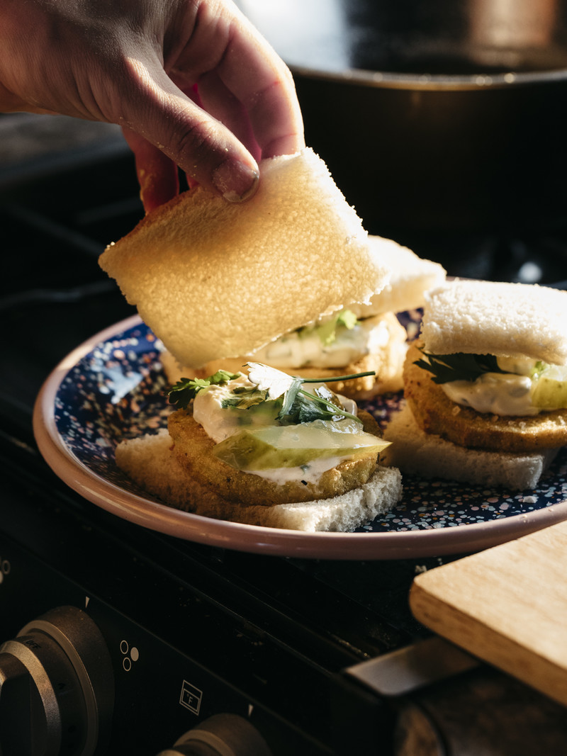 New England Fried Eggplant Sliders